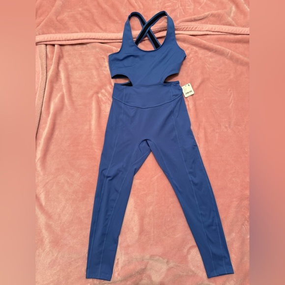 Free People FP Movement Women's XS Back It Up Bodysuit Blue - Picture 4 of 7